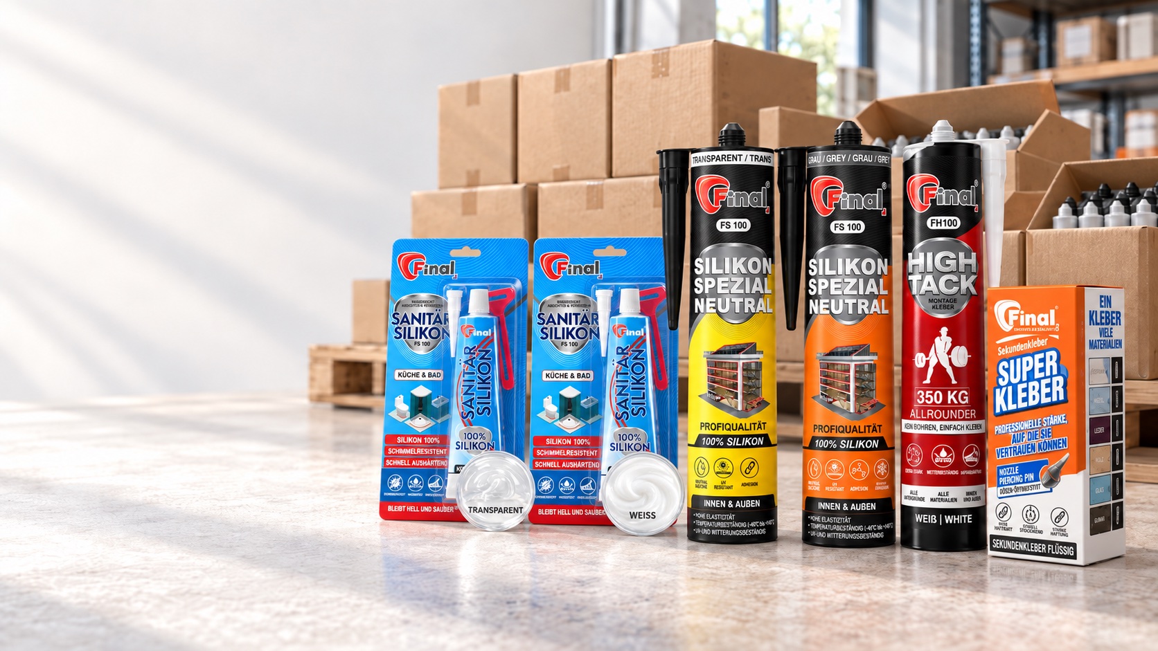FINAL Silikone, Montagekleber & Sekundenkleber – Produktübersicht